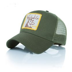 Gorra parche Reno Color verde Algodón Hombre y Mujer Moda 2019