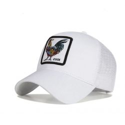 Gorra Cock Blanca bordado Parche Gallo Gorras de Moda...