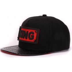 Gorra con visera Recta KING Emblema en 3D Moda 2019 Piel...