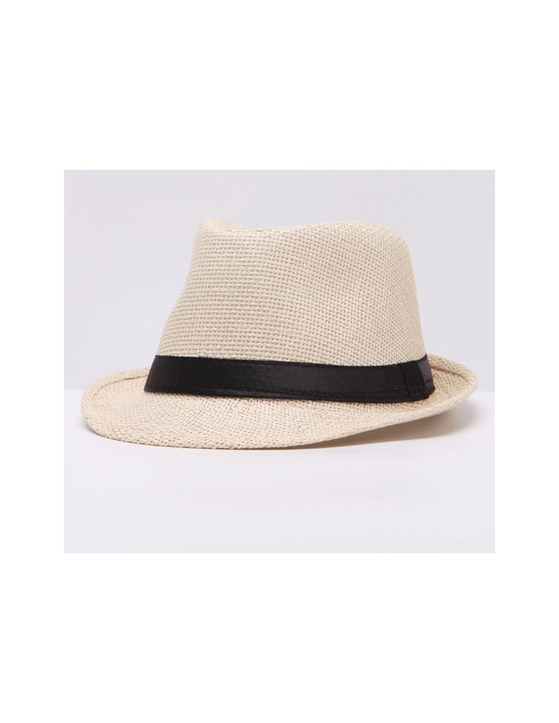 WEROR Sombrero de paja para hombre y mujer sombrero de verano sombrero trilby 153340 